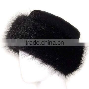 Custom 2015 new style black rabbit fur hats men