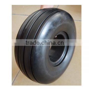 410/350x4 solid rubber tire with rib tread for soil preparation machines