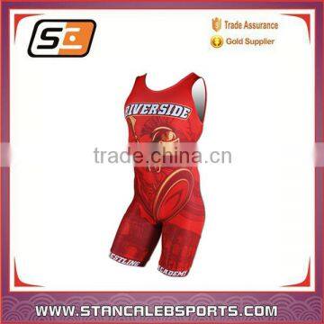 Stan Caleb OEM best price good quality sublimation print wrestling team wear Wrestling sports wear Wrestling unit