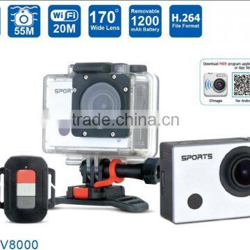 WDV8000 Ultra 1080P Waterproof Wifi Sport Action Camera Mini Video Camera