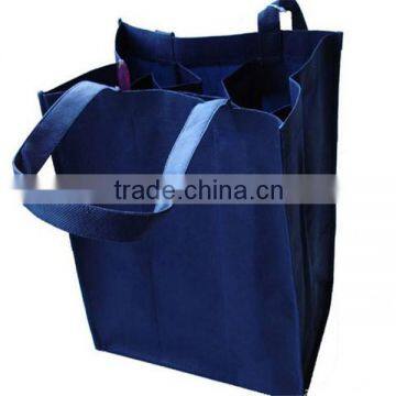 Navy Non Woven Wine Tote Bag