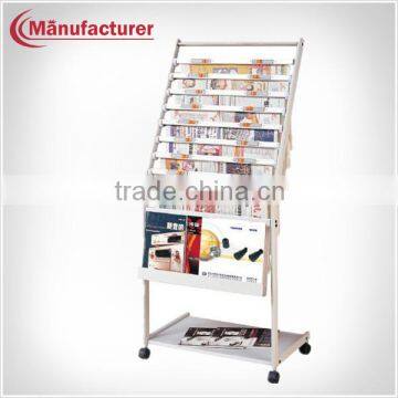 Removable Style Newspaper Library Information Display Shelf/Book Rack,Tabloid Rack