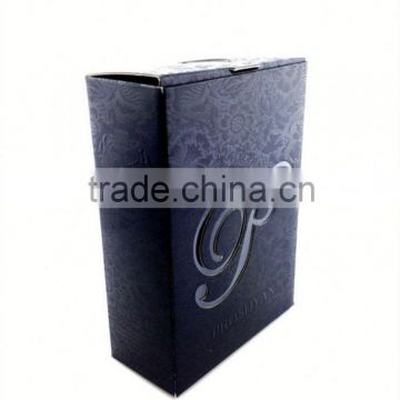 Full Spot UV pattern folding wine box with PET window