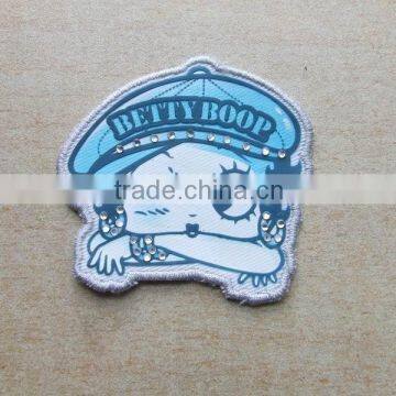 PU leather printed and embossed patches