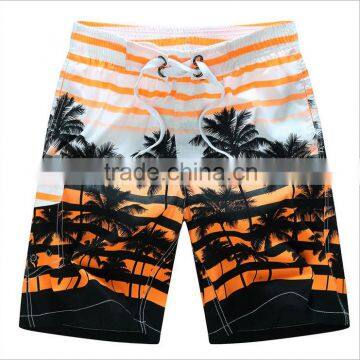 Daijun OEM New Design Cheap Polyester Stripe Palm Beach Shorts Hot Sale Blank Board Shorts photo-2