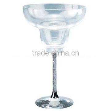 Crystal clear lead free drinking wine glass cup set with crystals