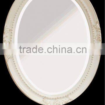 Wood carved round mirror frame