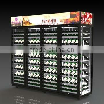 2270L Commercial Compressor Display Showcase Cellar Fridge Equipment with Stainless Steel Glass Door Wine Refrigerator