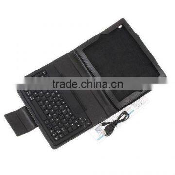 Factory whosale price for Bluetooth keyboard with leather case CE FCC RoHS