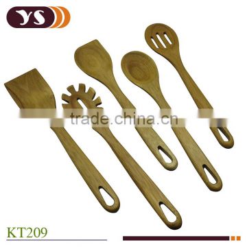 5pcs Acacia wooden spatule and spoon set