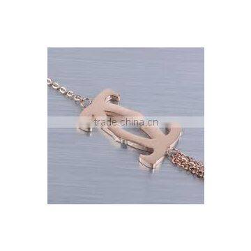 rose gold plated silver necklaces