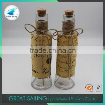 Papper Decoration olive oil glass bottle