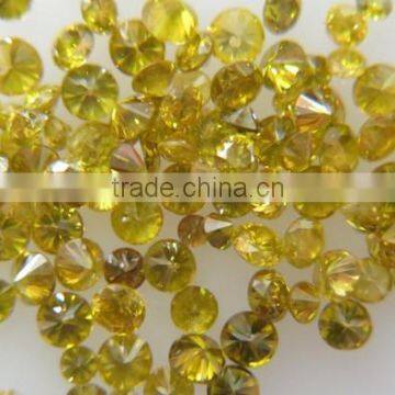 0.8-1mm Fancy Yellow Natural Loose Brialliant Cut Diamond Lot SI Clarity Good Fire