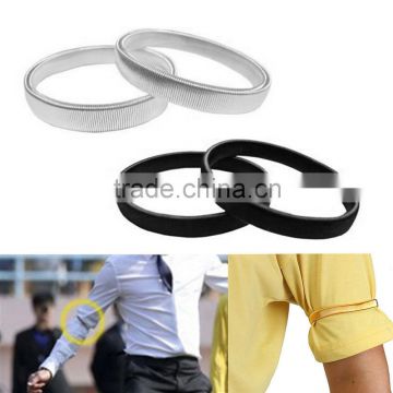 Shirt Sleeve Holders Arm Bands Garter Elasticated Metal Armband Men Ladies