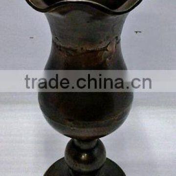 Aluminium Metal Flower Vase Copper Antique