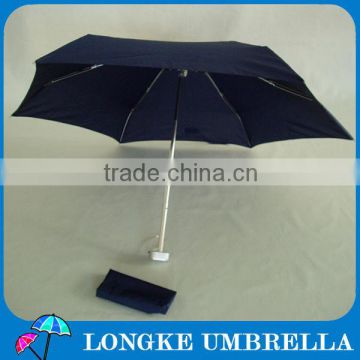 Super light and mini black color five fold umbrella