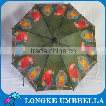 animal printing papagaai umbrella straight umbrella