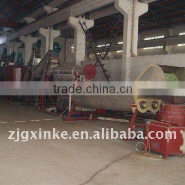 CD crushing and recycling line