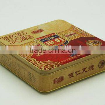 Cookie cracker tinplate square packaging box empty tin can