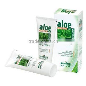 Hand Cream Aloe Vera Soothes and Protects with D-Panthenol Perfect Skin Care - 75ml. Paraben Free. Made in EU. Private Label