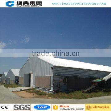 Popular design complete controlled steel poultry chicken shed