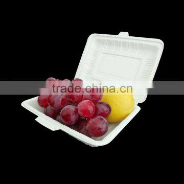 100% biodegradable corn starch raw material Eco-friendly Feature food delivery boxes with cover