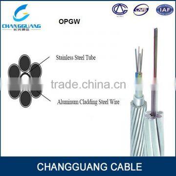 Long span stranded stainless steel tube aerial power fiber optic cable price opgw cable