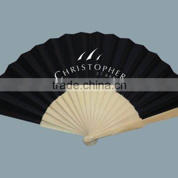 Folk art promitional gifts folding bamboo hand fan wooden fan