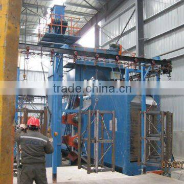 Overhead Conveyor Suspended Chain Type Shot Blasting Machine SXQ386-8 To Blast Welding Parts