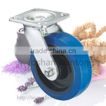 Elastic Rubber Swivel Plate 100mm Heavy Duty Caster