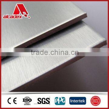 butter finish(brushed) aluminum plastic composite lamination