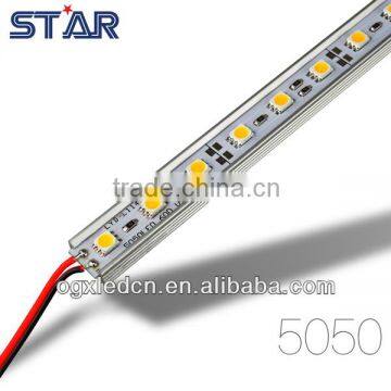 12v Aluminum Profile led Rigid light bar SMD5050 white Color 72led 16w IP20 for indoor cabinet decoration
