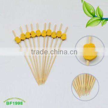 Yellow 12cm Oriental bamboo picks