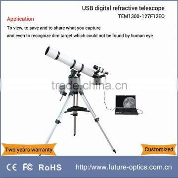 TEM1300-127F12EQ 1.3MP digital refractive telescope euipped with equatorial mount