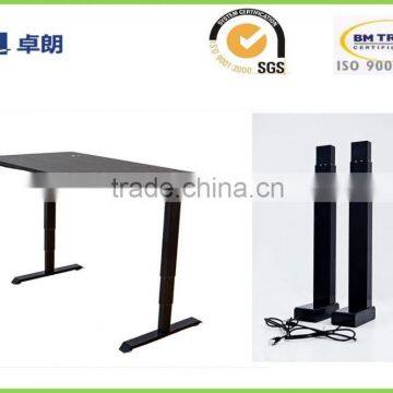 Non-rotation black computer desk lift table by electric