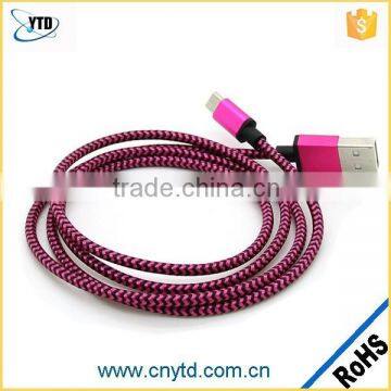 Micro USB Flat Cable Cotton Braid Nylon Braided USB Cable Braided Flat USB Cable photo-3