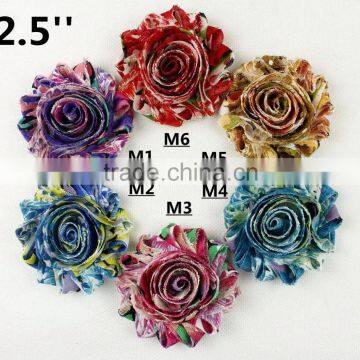 Fashion artificial hydrangea fabric flower chiffon flower applique