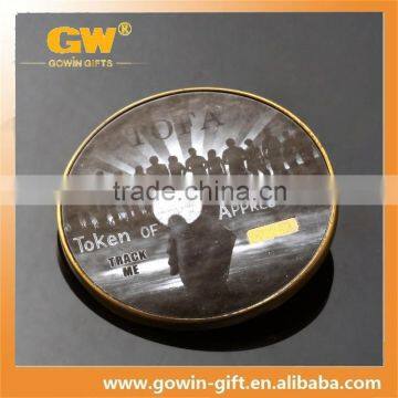 personalized coin blank with sticker