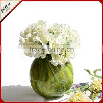 Fashion Design Handmade Wood Grain Pattern Decorative Circular Glass Vase photo-4