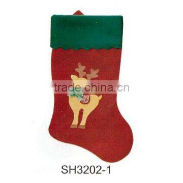 Classical christmas stocking with lovely animal design