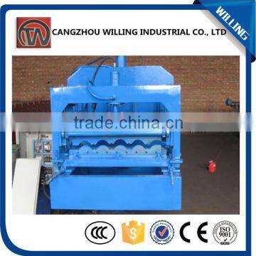 aluminum glazed trapezoidal sheet roof tile wall panel roll forming machine