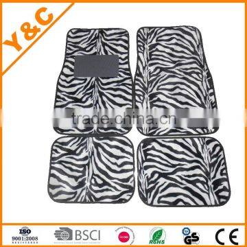 zebra grain for russia and europe markets velboa and non-slip pvc car mat