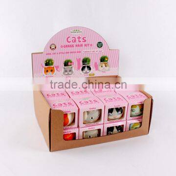 Custom small flower pot display foldable paper box