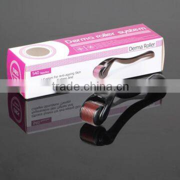 Derma Roller Titanium Micro Needle Roller 540 Needles Best Skin Medical DermaRoller for Body and Face