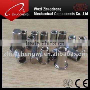 color zinc plated flat head rivet insert nut