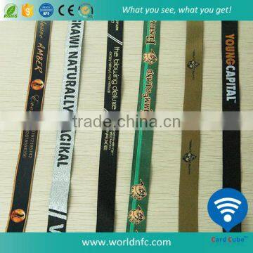 2016 Festival Woven RFID NTAG213 Fabric Wristband for Events