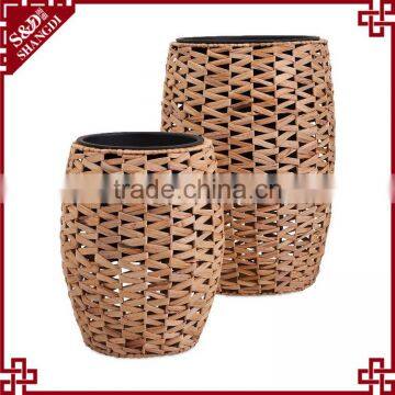 Novelty planters indoor decorative flower pot stand straw woven flower pot molds