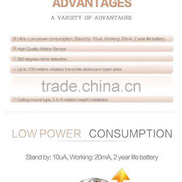 King Pigeon Wireless Ceiling PIR Motion Sensor TOP MOUTAIN PIR MOTION SENSOR,WIRELESS ALARM ACCESSORIES photo-5