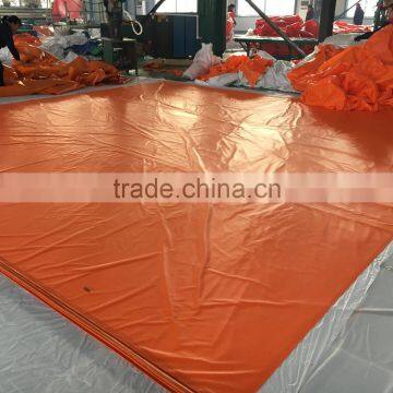 Fire Resistant Pvc Tarpaulin, Orange Color Tarpaulin, UV Treated Tarpaulin photo-2