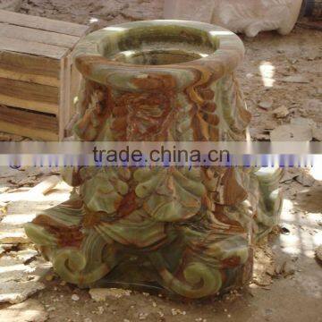 Pakistan Supplier ONYX COLUMNS AND PILLARS CARVING TOPS photo-5